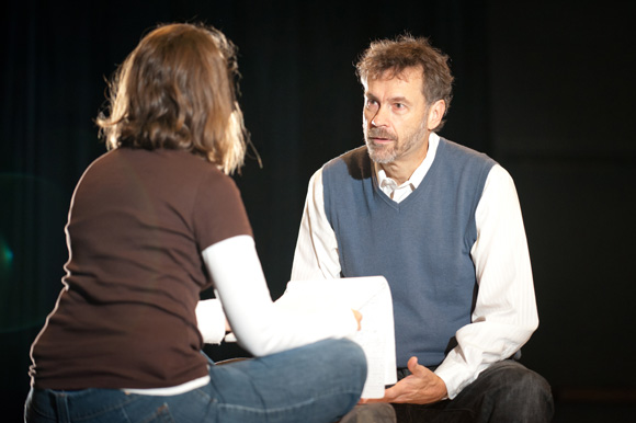 Richard working with playwright